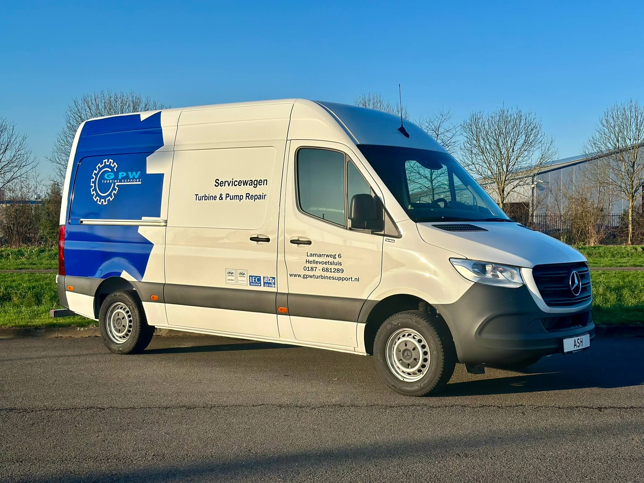 Mercedes-Benz Sprinter ingericht als mobiele werkplaats voor GPW Turbine Support